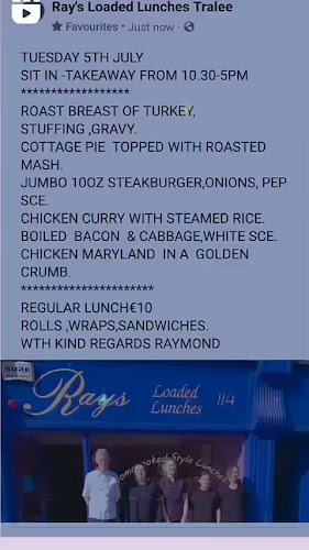 Opinii despre Rays Loaded Lunches în Tralee - Hospitality and gastronomy