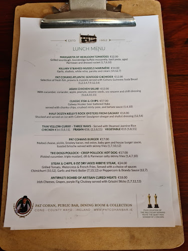 Opinii despre Pat Cohan's Gastro Pub - The Quiet Man Bar în Cong - Hospitality and gastronomy