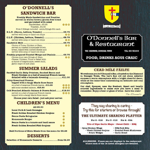 O'Donnells Bar & Restaurant Donegal - Hospitality and gastronomy