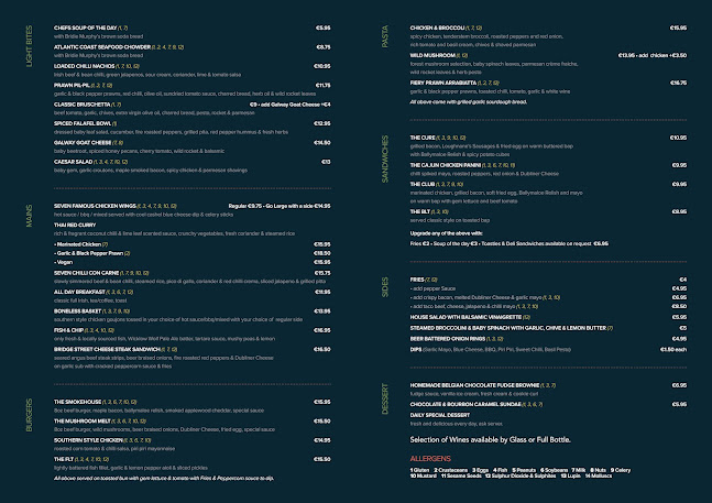 Opinii despre Seven Bridgestreet în Galway - Hospitality and gastronomy