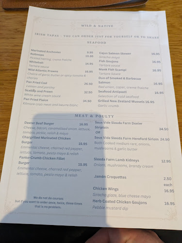 Opinii despre Wild and Native Seafood Restaurant în Wexford - Hospitality and gastronomy