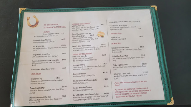 Opinii despre Horseshoe Bar & Restaurant în Listowel - Hospitality and gastronomy