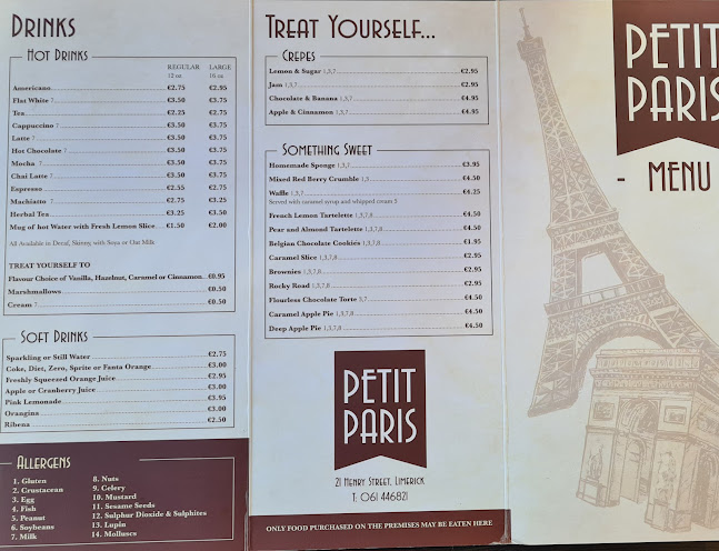 Opinii despre Petit Paris Cafe în Limerick - Hospitality and gastronomy
