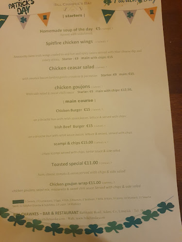 Opinii despre Bill Chawke's Bar Adare în Adare - Hospitality and gastronomy