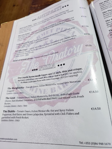 Comentarii opinii despre The Oratory Pizza and Wine Bar Cahersiveen Ring of Kerry...Walk-ins welcome