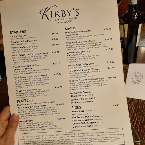Opinii despre Kirbys of Cross Street în Galway - Hospitality and gastronomy