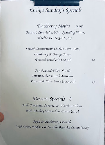 Opinii despre Kirbys @The Whale's Tail Restaurant în Clonakilty - Hospitality and gastronomy