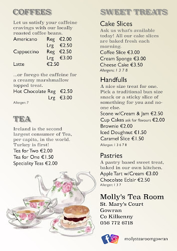 Opinii despre Molly's Tea Room în Gowran - Hospitality and gastronomy