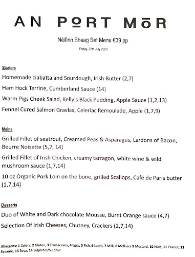 Comentarii opinii despre An Port Mór Restaurant