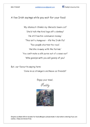 Opinii despre Paddy's Country Pub în Gowran - Hospitality and gastronomy