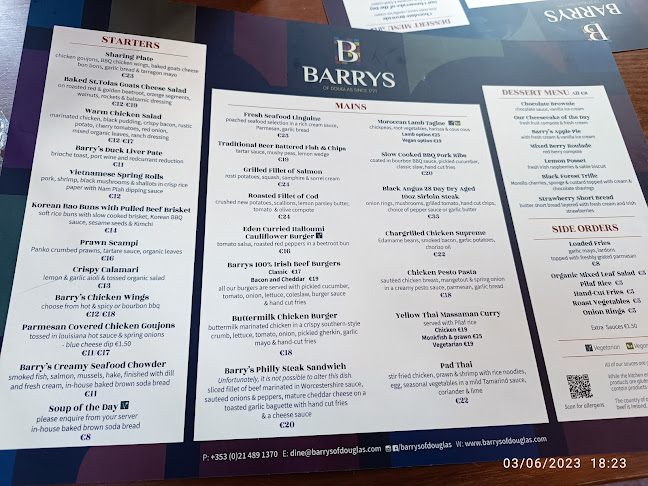 Comentarii opinii despre Barry's of Douglas Restaurant & Bar