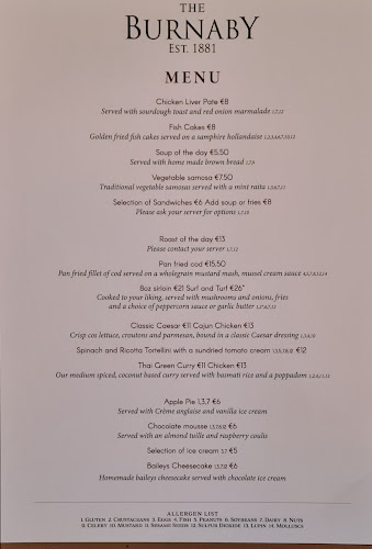 Opinii despre The Burnaby Pub & Restaurant în Greystones - Hospitality and gastronomy