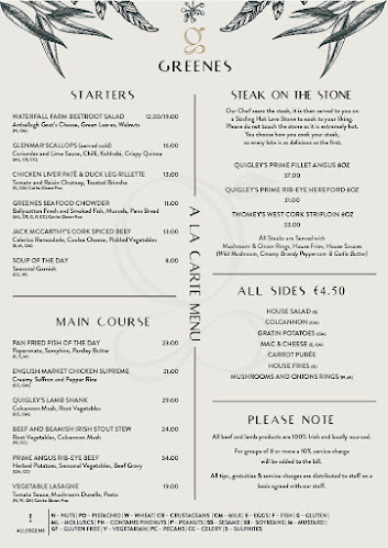 Opinii despre Greenes Restaurant în Cork - Hospitality and gastronomy