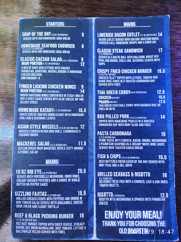 Opinii despre The Old Quarter GastroPub în Limerick - Hospitality and gastronomy