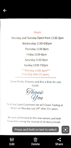 Kellys Bar-Steak & Seafood House - Kilrush