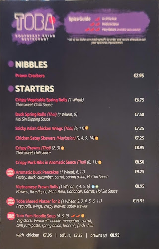 Opinii despre Toba Southeast Asian Restaurant în Killarney - Hospitality and gastronomy