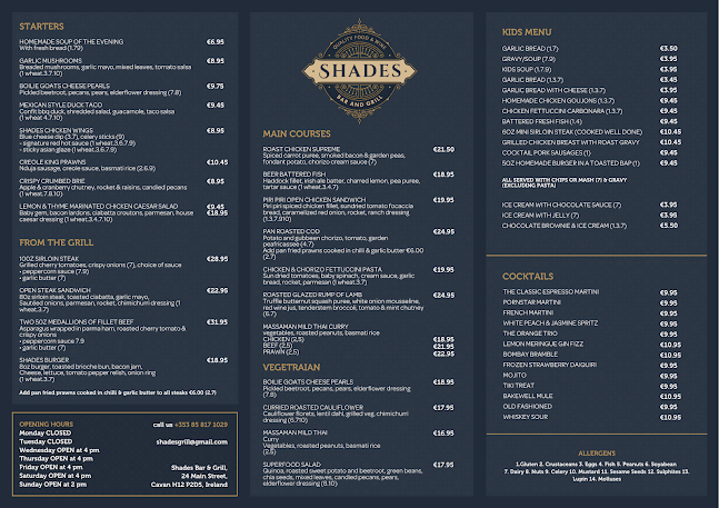 Shades Bar & Grill - Cavan