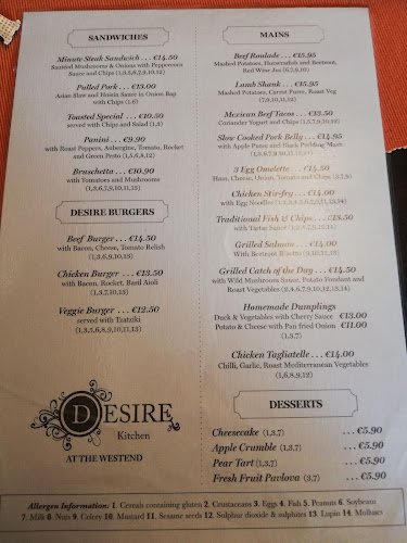 Opinii despre Desire Kitchen în Killarney - Hospitality and gastronomy