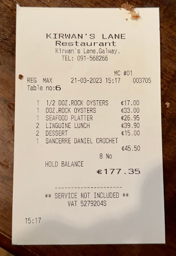 Opinii despre Kirwan's în Galway - Hospitality and gastronomy