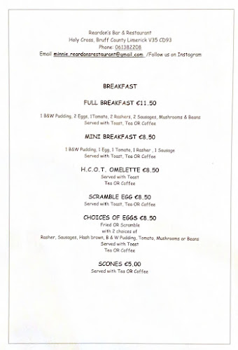 Reardon’s Bar & Restaurant - Holycross