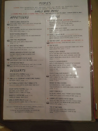 Opinii despre People's Restaurant în Cavan - Hospitality and gastronomy