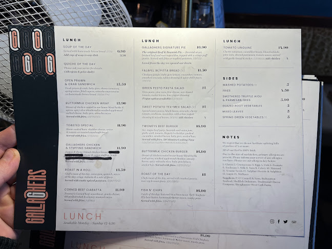 Opinii despre Gallagher's Cork în Cork - Hospitality and gastronomy