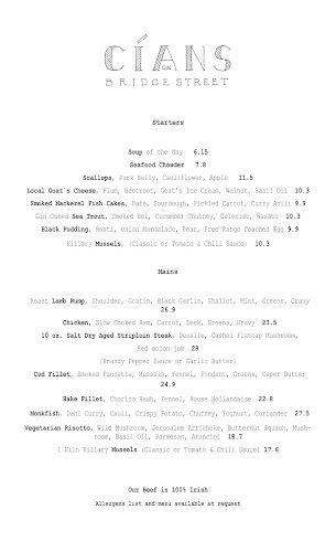 Comentarii opinii despre Cian's on Bridge Street