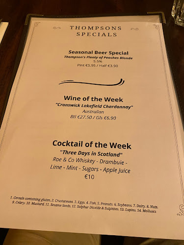 Opinii despre Thompsons Cork în Cork - Hospitality and gastronomy
