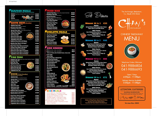 Chans Bettystown - Hospitality and gastronomy