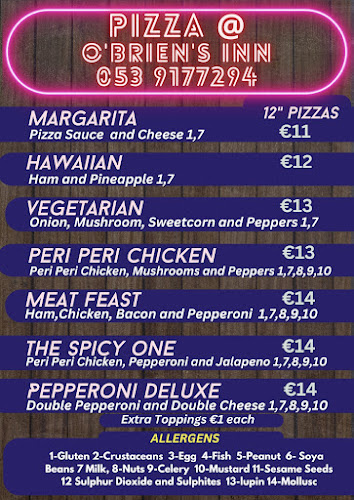 Opinii despre O' BRIENS INN OF GLENBRIEN în Enniscorthy - Hospitality and gastronomy