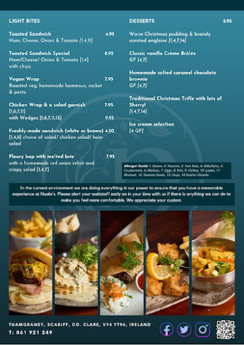 Opinii despre Nuala's Bar & Restaurant în Tuamgraney - Hospitality and gastronomy